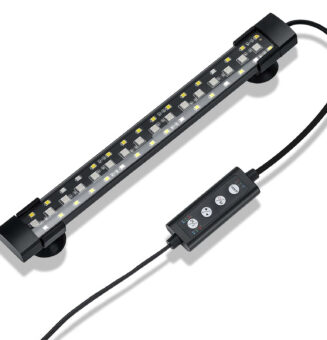 Tawatiler 24/7 Mode Submersible Aquarium LED Light, 6W Full Spectrum Hidden Fish Tank Light with 3 Rows Beads 7 Colors Auto on Off Sunrise-Daylight-Moonlight, Adjustable Timer Brightness