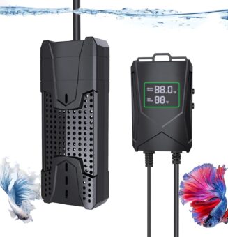 Tawatiler Aquarium Heater 300W for 20-80 Gal, Fish Tank Heater with Intelligent Leaving Water Automatica Stop Heating and Overheating Protection, for Freshwater & Saltwater